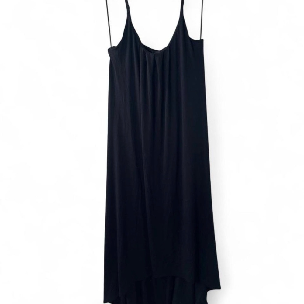 Nicole Miller Black Maxi Slip Dress with Spaghetti Straps